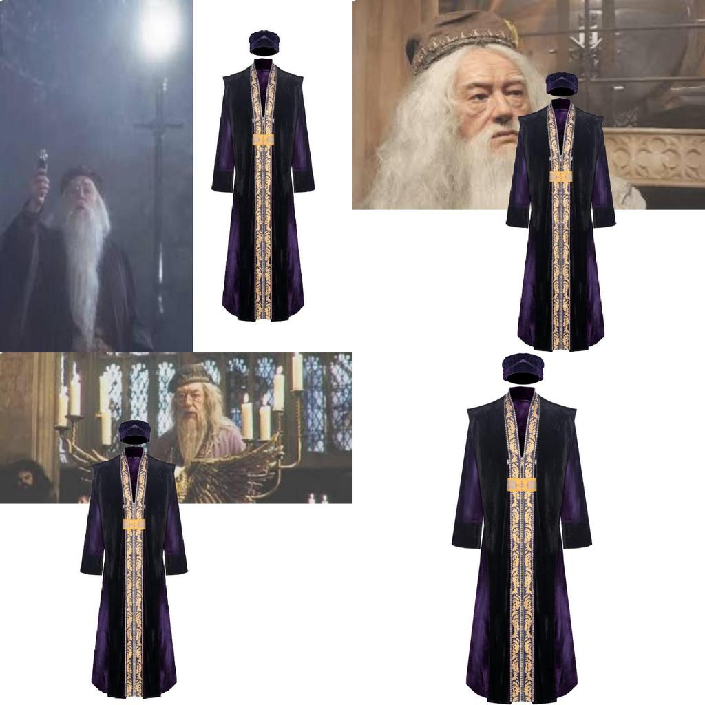 Dumbledore Cosplay Costume For Halloween School Principal