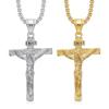 Unisex Titanium Steel Punk Cross Necklace - Non-Fading Hip-Hop Pendant
