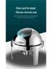 Gold-Plated Stainless Steel Buffet Warmer with Full Lid and Visible Insulation
