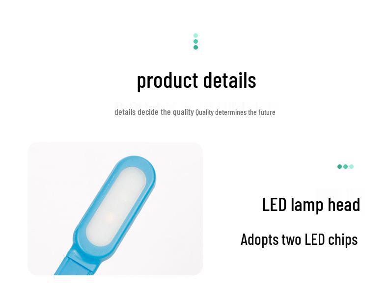 Creative LED Table Lamp with USB Charging, Three-Level Dimming, and Folding Design for Night Reading