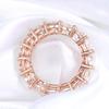 Smyoue 3/3.5/5mm Rose Gold Color All Moissanite Rings for Women Sparkling Wedding Ring 925  Silver Classic Jewelry Bands
