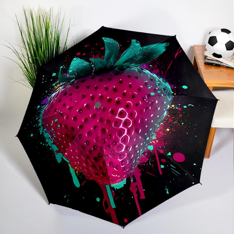 

1PC Fruit Watermelon Umbrella Automatic Open/close, Sturdy Iron Frame & 8-Rib Struct, Umbrella for Women & Men, Christmas Gifts