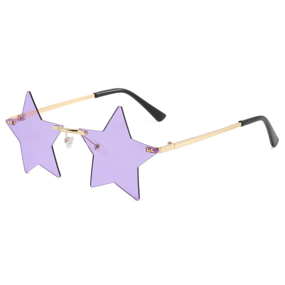 Star Shape Sun Glasses Funny Pentagram Eyewear Eyeglasses Festival Decoration Party Glasses Rimless Cute Sunglasses