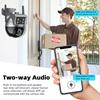 Dual Lens WiFi IP Camera Outdoor Ceiling/Wall mounted Waterproof Security IR Cameras Night Vision Dual Screen Human Detection
