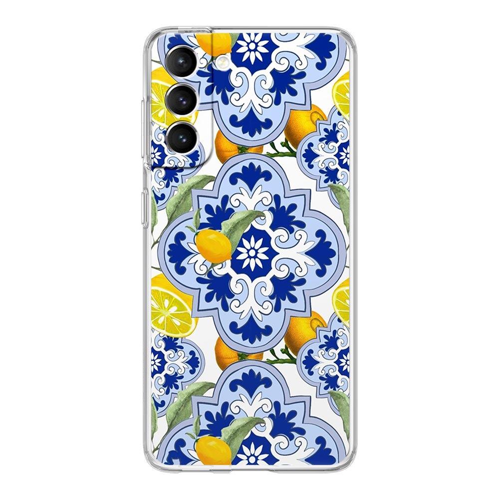 

Mediterranean Lemon Clear Silicone Phone Case For Samsung Galaxy S23 S22 5G S20 Ultra S21 FE 5G S10E S9 S8 S10 Plus Soft Cover Samsung S22 5G