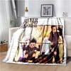 HUNTER X HUNTER Throw Blanket Anime Soft Cover Lightweight Warm Cartoon Blankets for Kidsroom bedroom