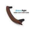 Car Front Rear Passenger Doors Pull Handle Trim With Leather Outer Cover For BMW X5 X6 F15 F16