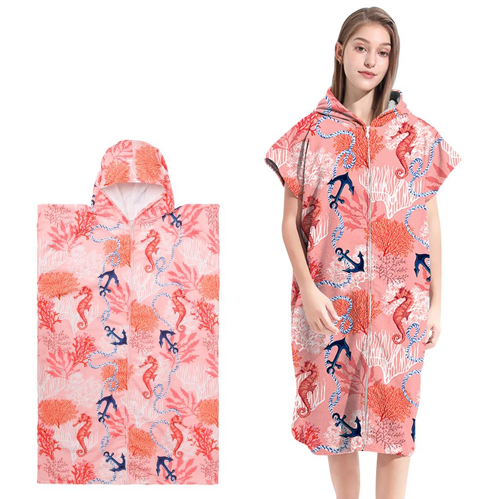 Unisex Surf Poncho Towel Poncho Soft Microfiber Bathrobe Ponchos Robe Quick-Dry Towel Hoodie Swim Towel Beach Poncho For Adults