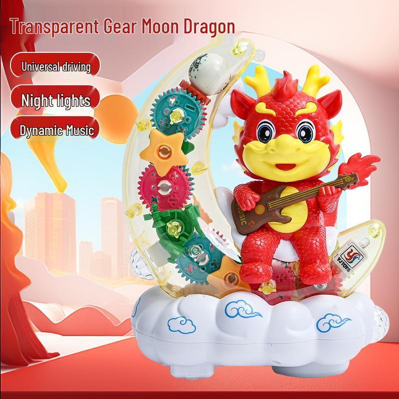 Glowing Moon Dragon Lantern: Musical New Year Flower Lanterns for Kids