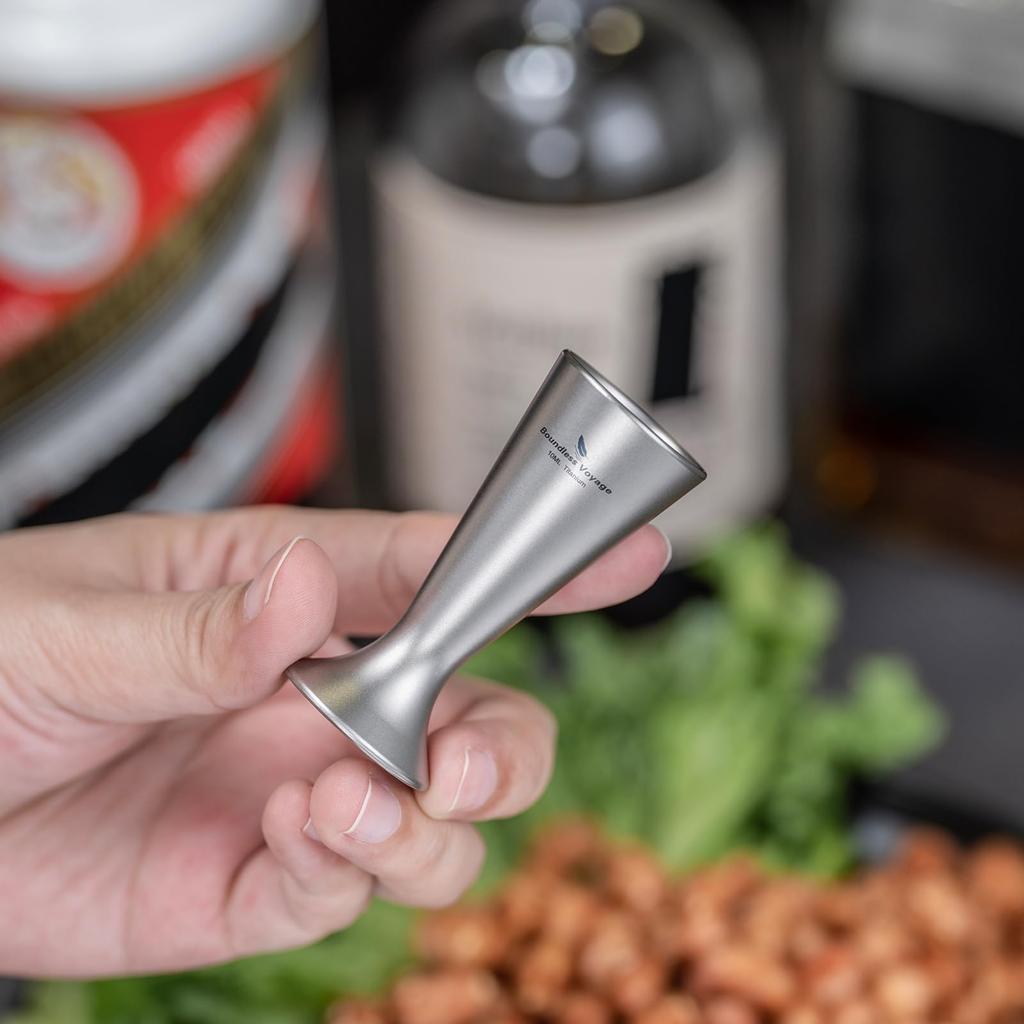 Grenzenlose Reise Titan 10ml Schnapsglas für Westlichen und Baijiu Perfekt für Hauspartys und Stilvoll Ein Großartiges Geschenk oder Pokal, Kapazität, Sake, Spirituosen,