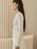 SORRY, TOO MUCH LOVE Fine Rib Long Sleeve Top_Ivory