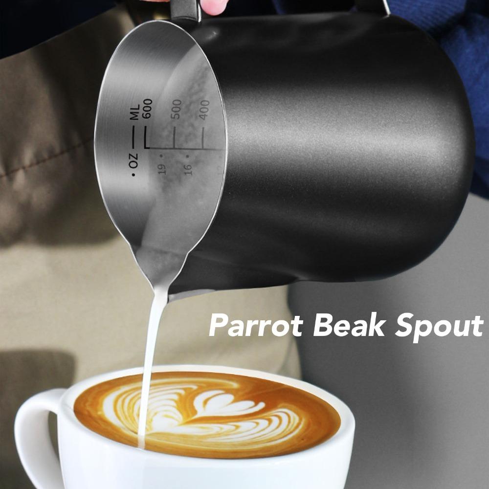 Anti-Drip Spout Latte Art Pitcher 304 Stainless Steel Milk Steaming Pitcher  For Hot Chocolate