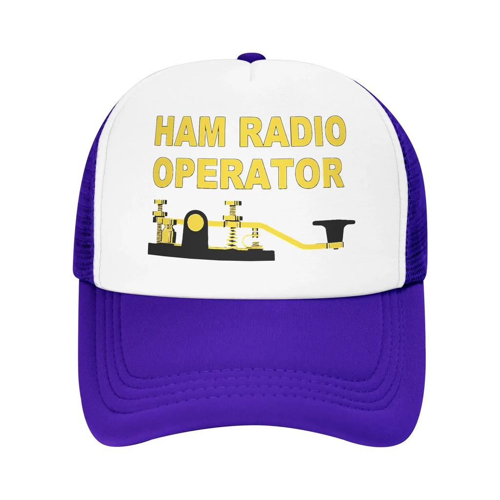 Ham Radio Operator Trucker Hat For Man Woman Summer Outdoor Mesh Side Hats Caps Adjustable Fit For Casual Headwear