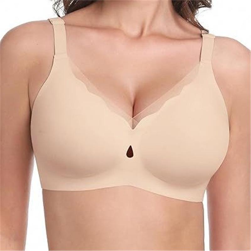 Plus Size Seamless Wavy Bra: Soft, Anti-Sagging Support, Sexy Lingerie for Women
