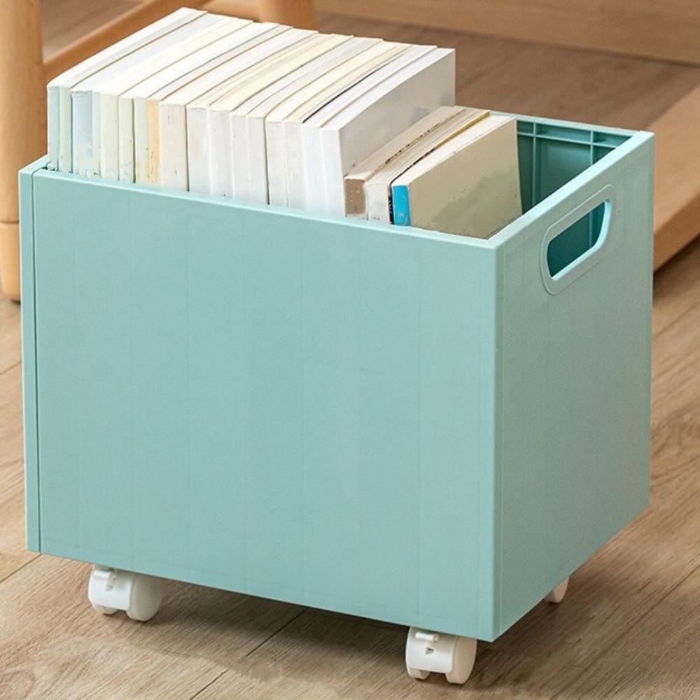 with Pulley Wheels Book Sorting Box Stackable Storage Organizer Clothes Storage Box  Student Desk