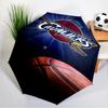 football Cavaliers Logo Umbrella 8-Frame for Travel, Camping, Casual Lightweight Portable Umbrella, Essential for Every Family Holidays Gift
