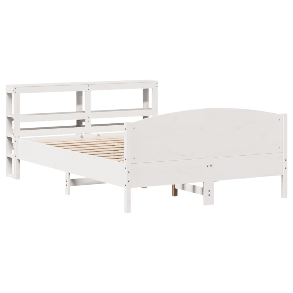 Solid Wood Bed without Mattress White 120x190 cm Pine Wood