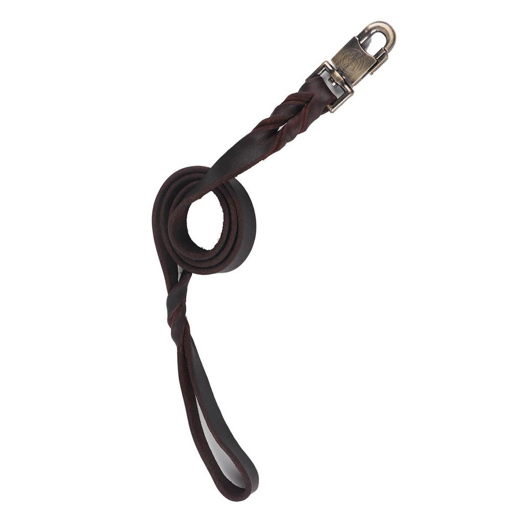 1 Stück Weiches Leder Hundehalsband & Leine Geflochten 2,5 cm Breite Haustierkette 90 cm 120 cm 150 cm Länge