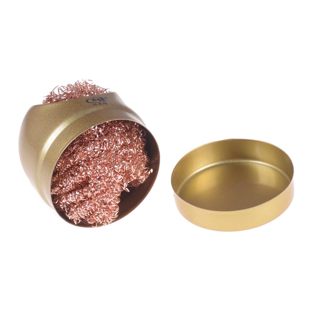 Gold Soldering Iron Tip Cleaning Wire Nozzle Cleaner Sponge Ball Holder _CL Gold Soldering Iron Tip Cleaning Wire Nozzle Cleaner Sponge Ball Holder _CL