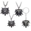 Retro Classic Fashion Pendant Witcher 3 Metal Wolf for Head Men's Animal Necklace Jewelry European American Games Jewelr