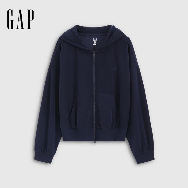 GAP Women s Floral Logo Embroidered Loose Hoodie 155/80A