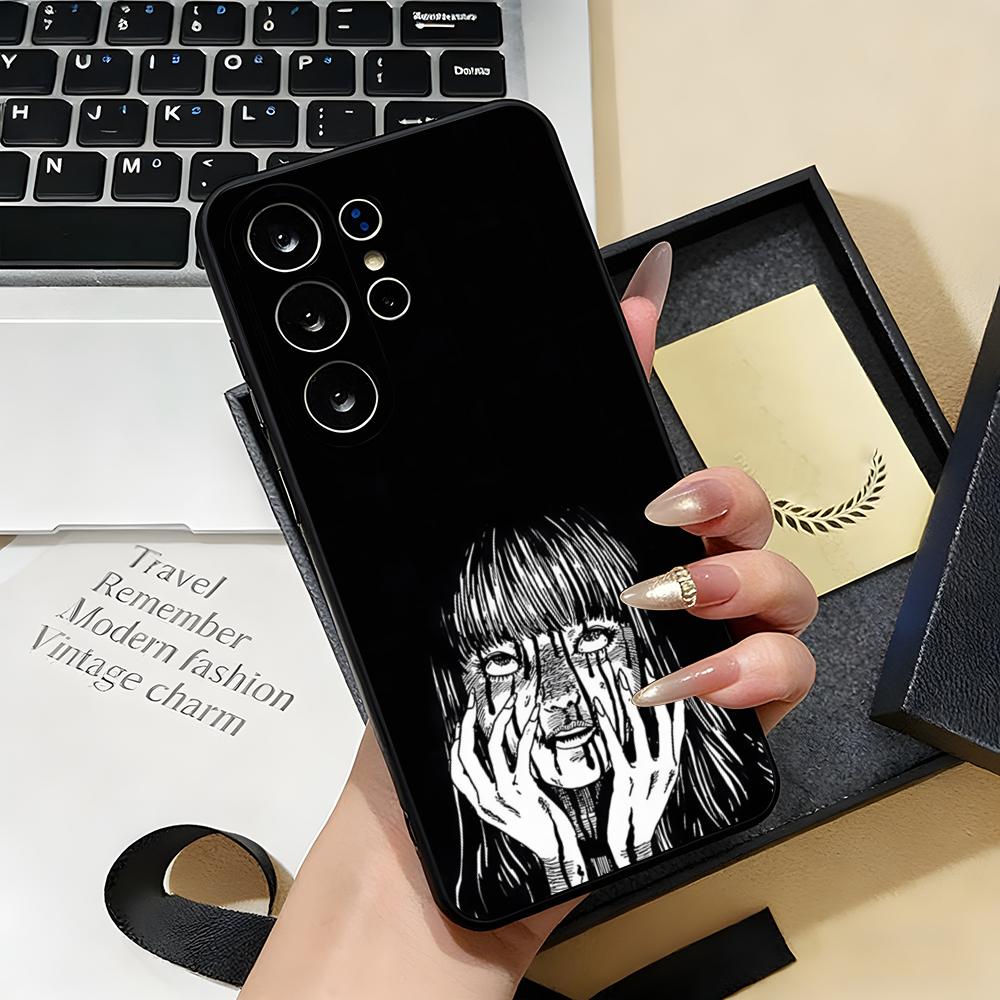 I-Ito J-Junji T-Tomie Phone Case For Samsung S26 S25 S24 FE S23 S22 S21 Plus S20 Ultra Note20Ultra Black Soft Shell