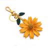 Handmade Leather Daisies Nordic Ins Flower Three-dimensional Bag Pendant Cowhide Pendant Car Keychain Handbook Bookmark