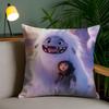 Cute Movie A-Abominable Pillow Case Anti-Dustmite Pillowcase Invisible Zipper Silky Short Plush Sofa Cushion Cover