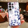 Ölgemälde Blumenmuster Magnetische Hülle Für Samsung S26 Ultra S25 Edge S24 FE S23 S22 Plus A54 A15 A35 A55 A16 A36 A56 A17 A37 A57 5G Mattes Cover