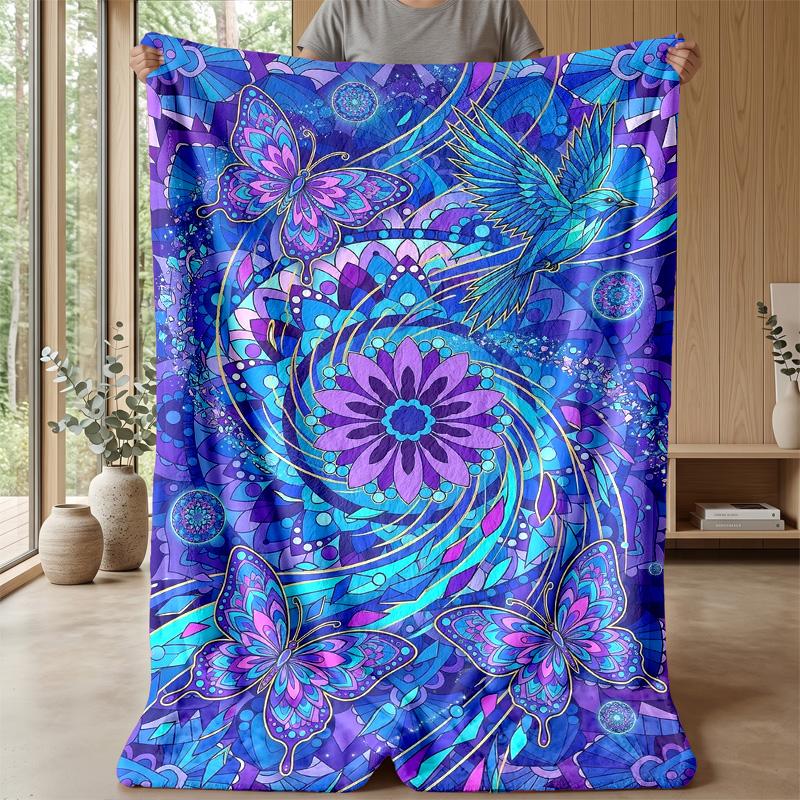 Butterflies in Heart Light blanket Personalized Name Flannel Blanket Soft Cozy Plush Throw for Sofa Bed Lightweight Home Decor