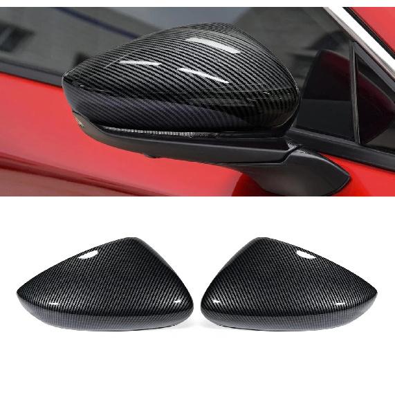 For Mazda 3 Axela      Car Rearview Side Mirror Cover Wing Cap Exterior Door Housing Trim Adhesive Sticker