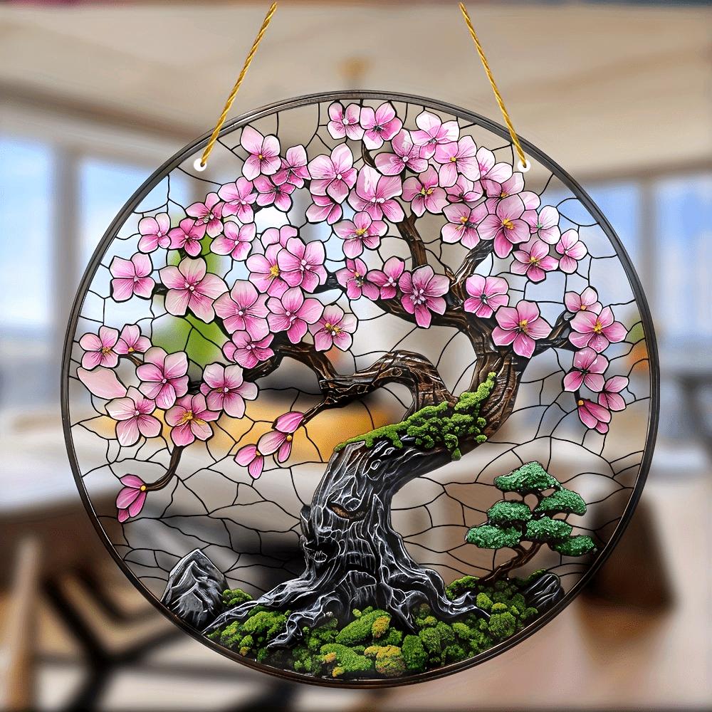 20Cm Tree of Life Series--Window Catcher Color Acrylic Window Decoration Home Decoration Garden Outdoor Pendants, Gifts, Pendants