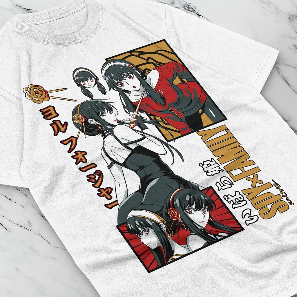 Anime Yor SPY X FAMILY Unisex Grafisk T-shirt Manga Alla Storlekar Grafiska T-shirts Oversized T-shirt Damkläder
