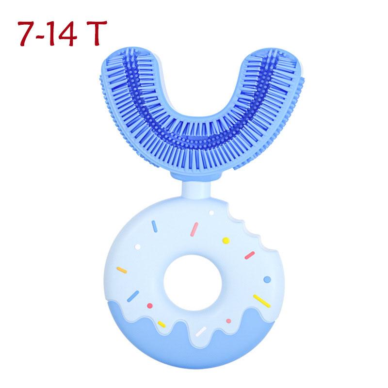 

Baby Children Teeth Oral Care Toothbrush Ручна чиста щітка 360 градусів U-подібна м яка новонароджена дитина зубна щітка 7-14 years old