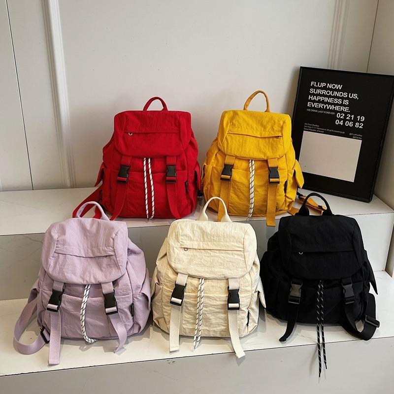 Double shoulder cloth bag female large capacity leisure student class schoolbag campus wind going out travel backpack