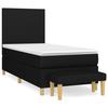 3136975 vidaXL Divan Bed with Mattress Black 100x200 Cm Fabric