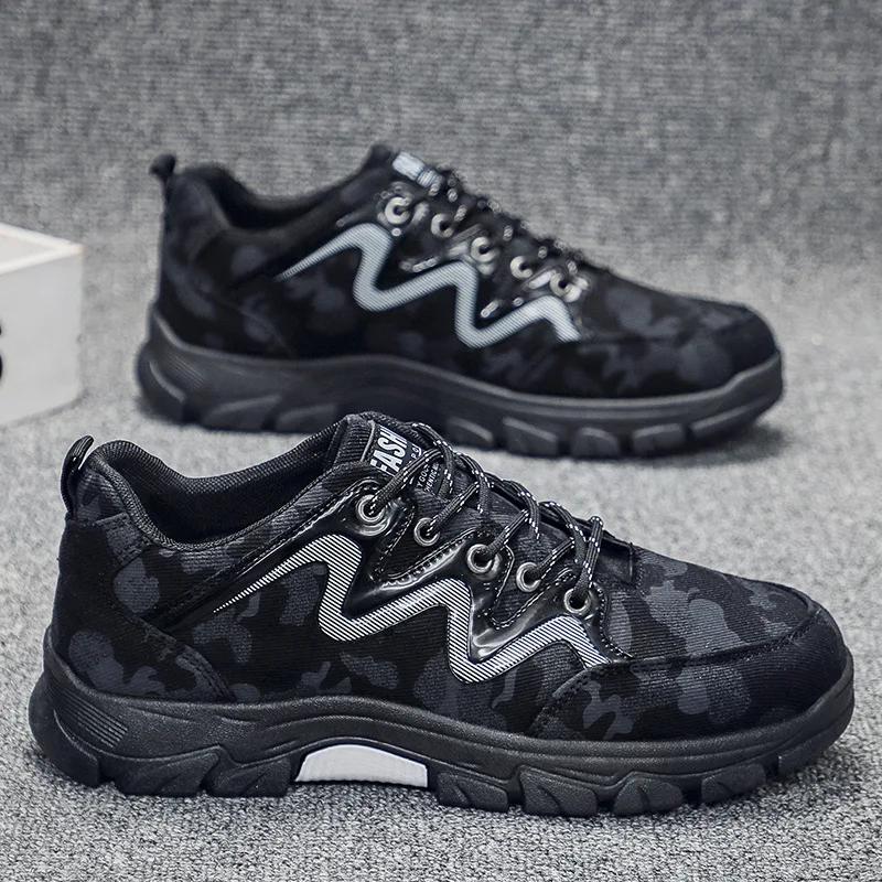 Outdoor Herren Wanderschuhe Trend Camouflage Herren Casual Sneakers Rutschfeste verschleißfeste Arbeitsschuhe Atmungsaktive Herren Sportschuhe Neu