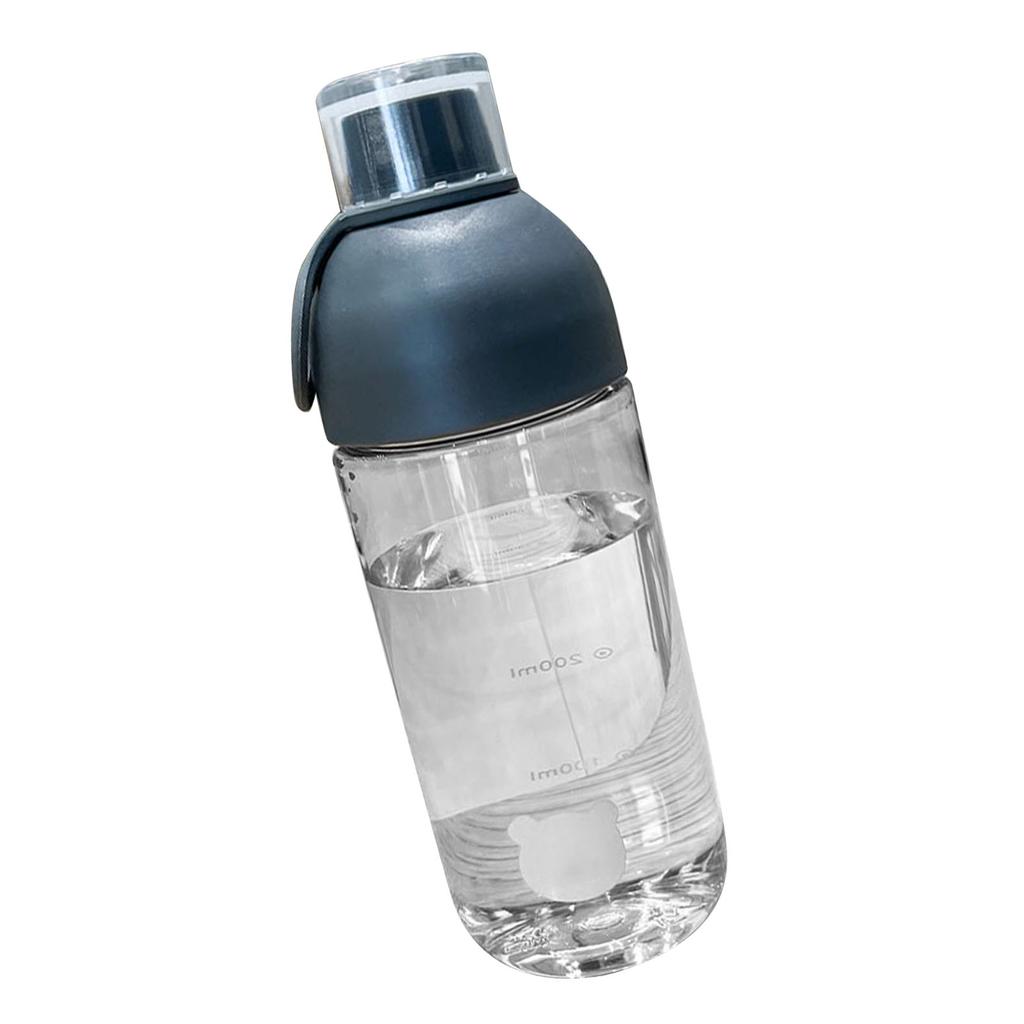 Cold Brew Bottle 450ML PC High Temperature Resistant Simple Portable Cold Brew Tea Bottle with Scale for Home Use Grey