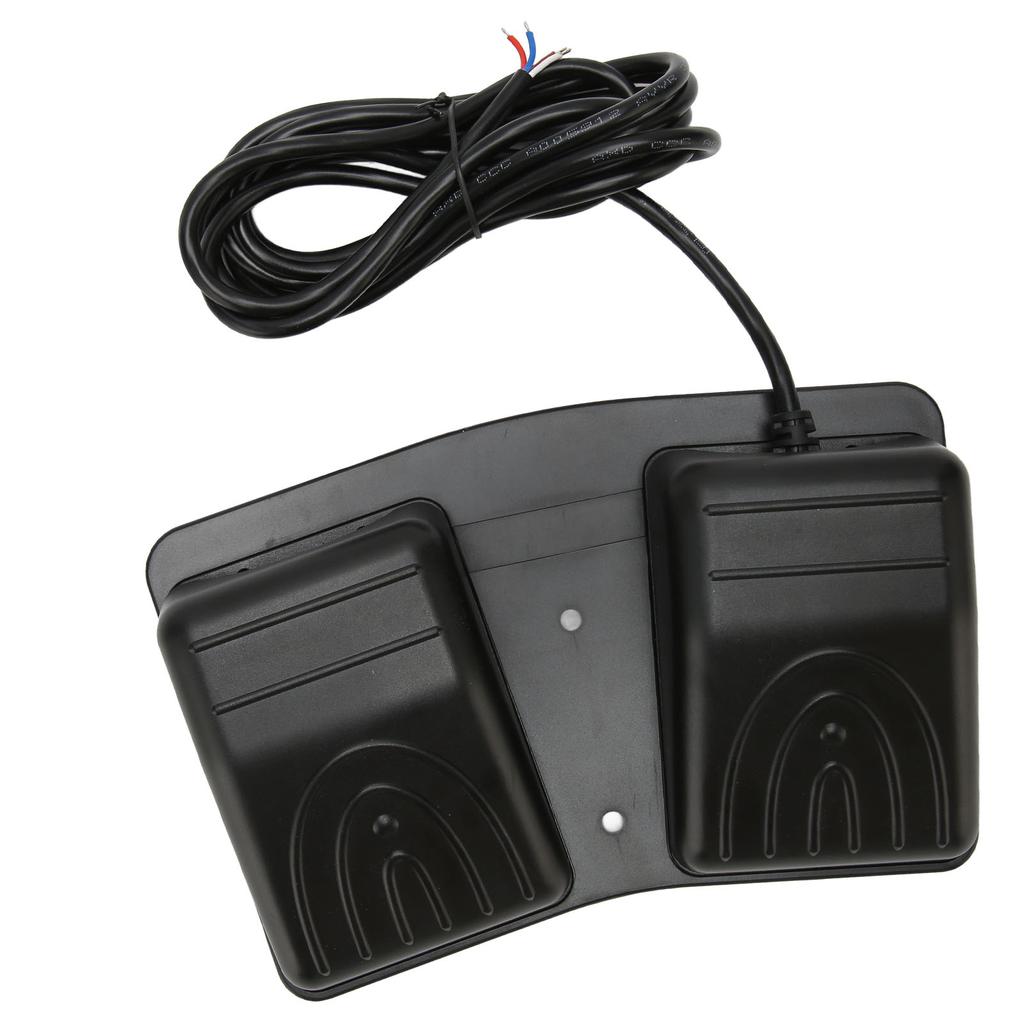 250V AC 16A Dual Foot Switch Pedal Self Locking Waterproof Dual Foot Operated Pedal Controller for Household Appliances