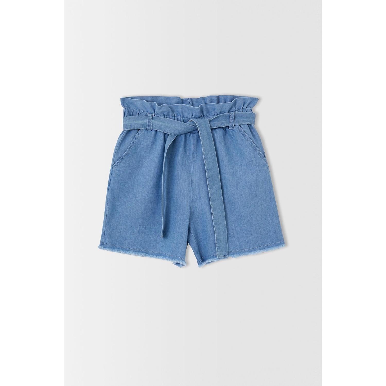 

Джинсовые шорты для девочек с гибким определенным поясом