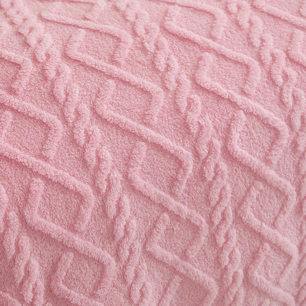 Coral Fleece Velvet Blanket Solid Double Sided Jacquard Geometric Pattern Thickened Blanket Bedspread Plaid Blankets