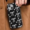 Coque de téléphone Rose Mignonne Cœur Nœud pour Apple iPhone 17 XS XR 13 Plus 15 16 Pro Max 14 16e 12 Air 11 Housse Souple Capa