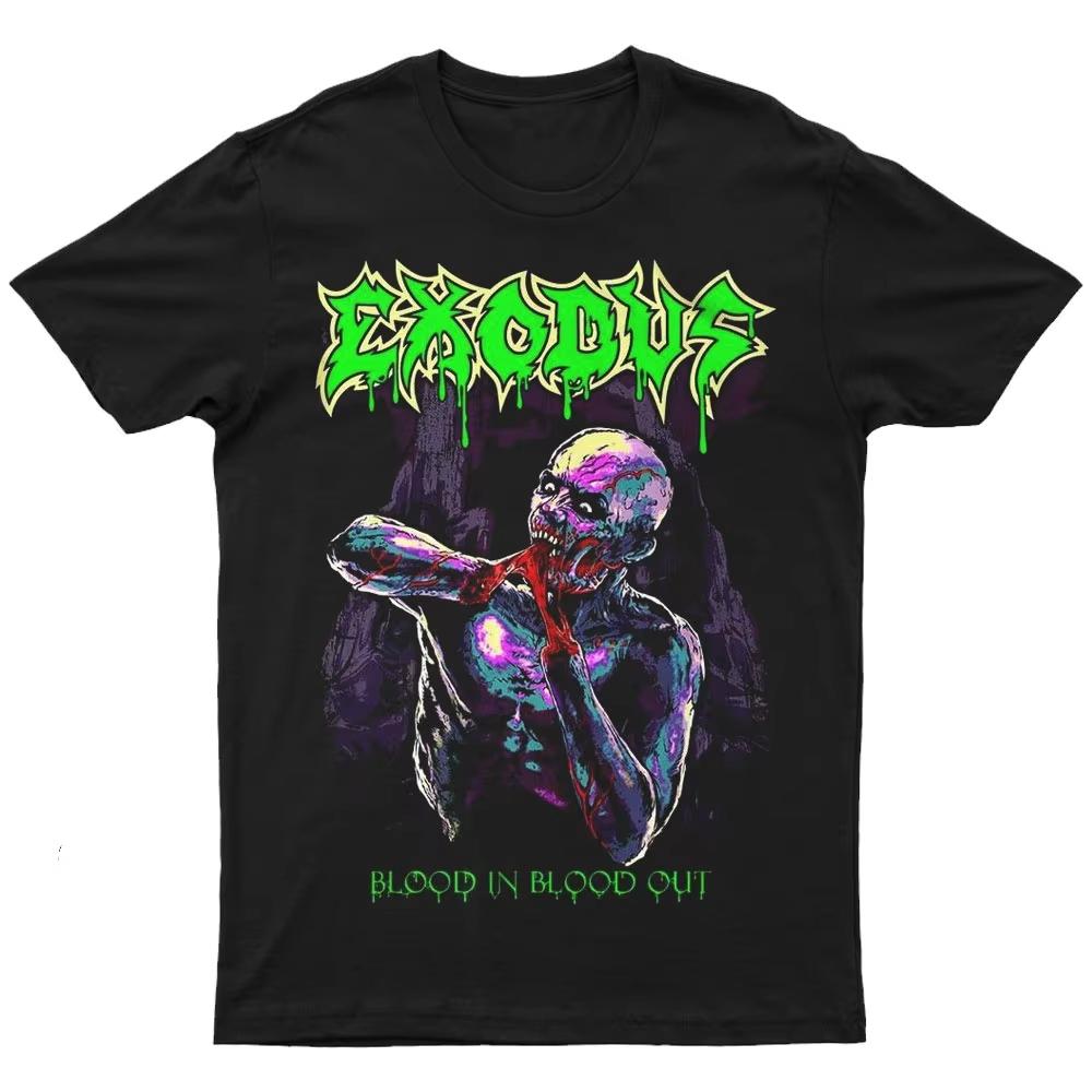 2025 New BLACK MAGIC Printed Unisex Street Fashion Trend Short Sleeved Pure Cotton Round Neck