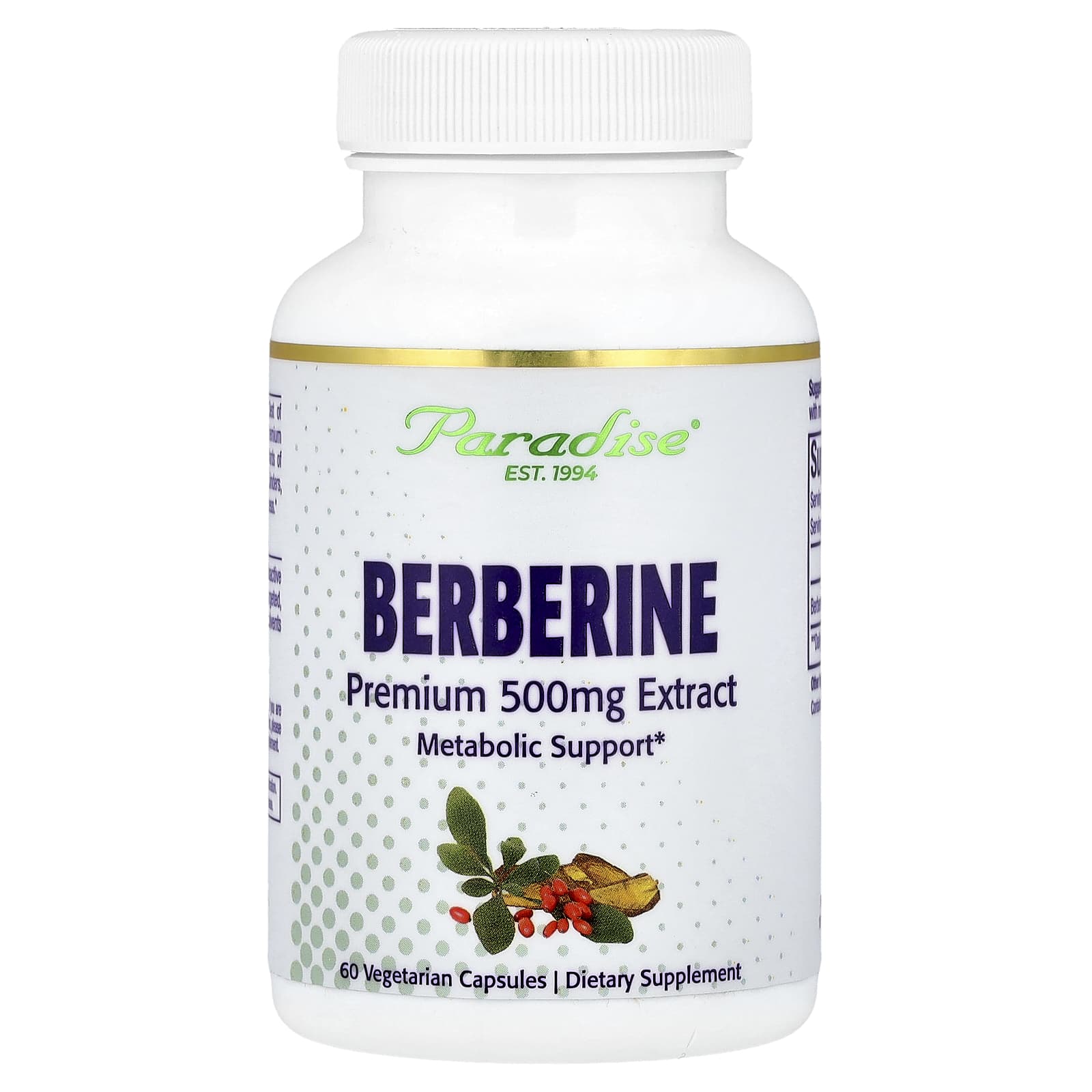 

Berberine, 500Mg, 60 Veggie Capsules