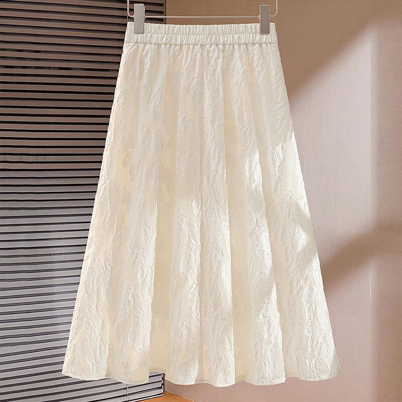 Loose-Fit A-Line Midi Skirt