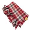 Burgundy small plaid pure scarf 111 warm retro scarf couple gift
