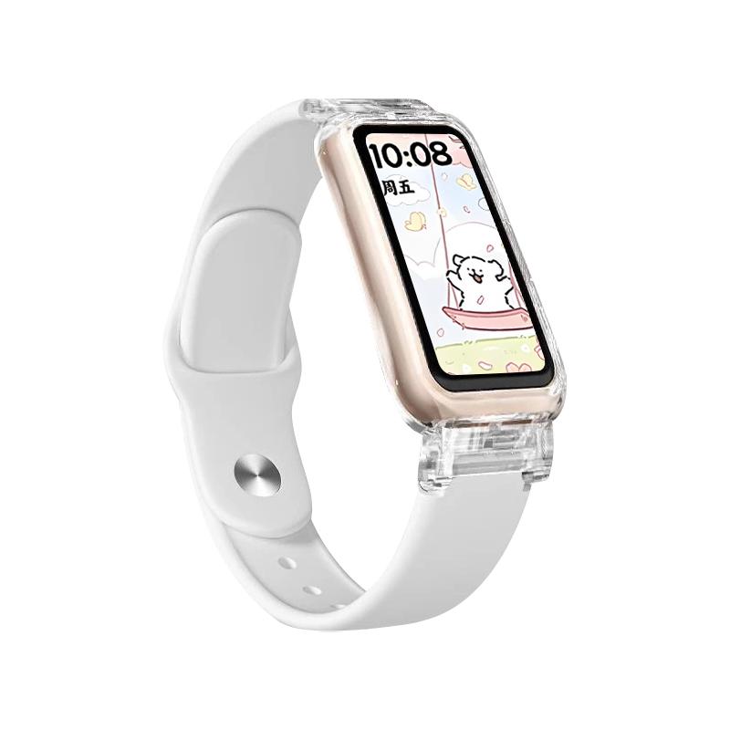 Прозрачный чехол+ремешок Для Huawei Band 10/9/9 NFC Аксессуары Спортивный силиконовый браслет для часов correa для Huawei Bands 8/8NFC Чехол