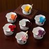 1 buc. Cană Flori Lucrate Manual Trandafir Ceramică Cană Cafea Cană Suvenir Cană Ceai Petrecere Ceai de După-amiază Decorare Veselă Casă