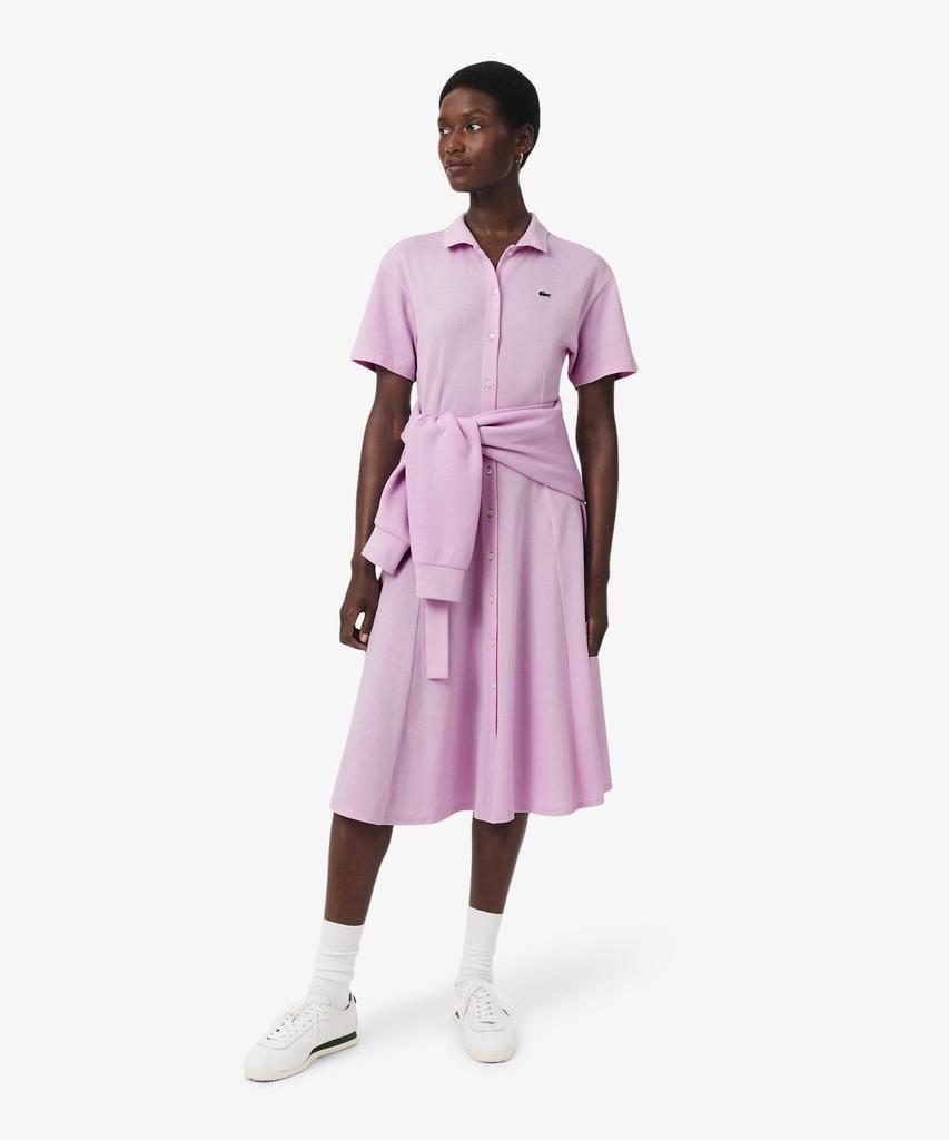 Lacoste Women'S Fit-And-Flare Belted Polo Dress Ef9621-56G Z4H
