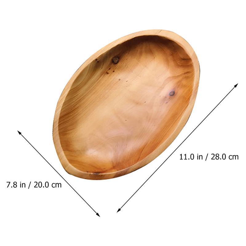 

Декоративный поднос для ресторана, овальная деревянная тарелка для еды, практичное блюдо для подачи фруктов, твердое, простое, для хранения сушеных закусок